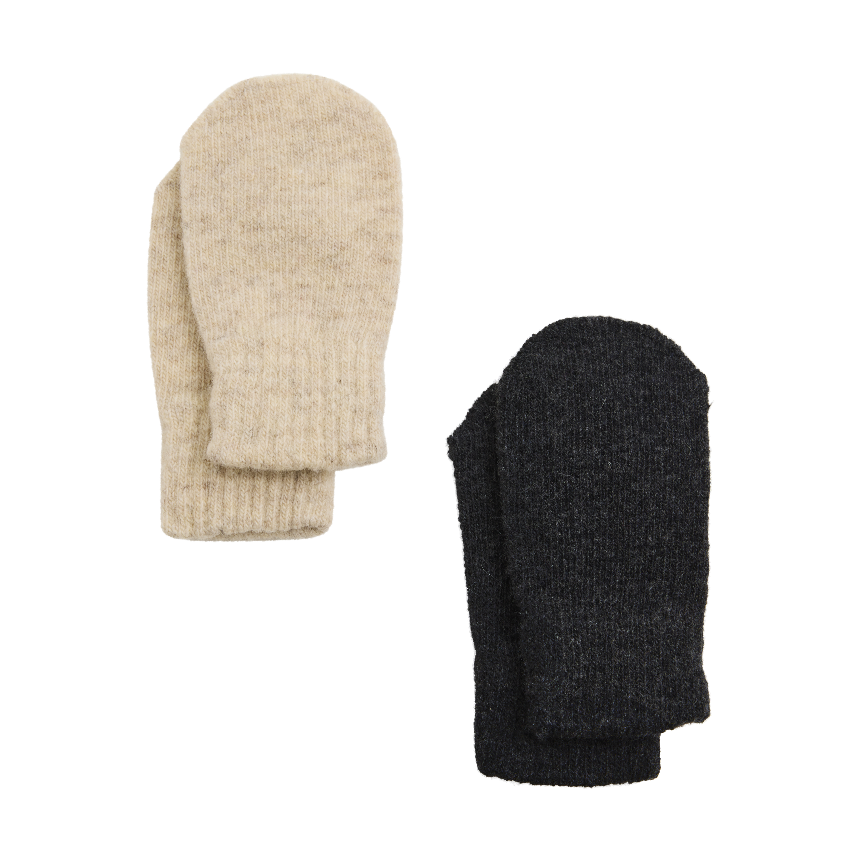 CeLaVi Luffer Uld 2-pak Magic Mittens uden tommelfinger White Pepper