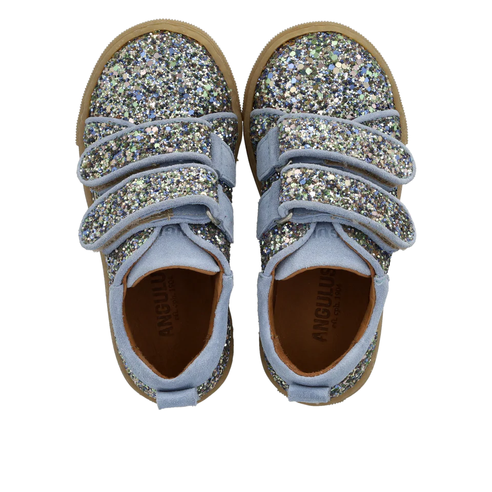 Angulus Sneaker Glitter Velcro Spring Multi Glitter - Billede 4