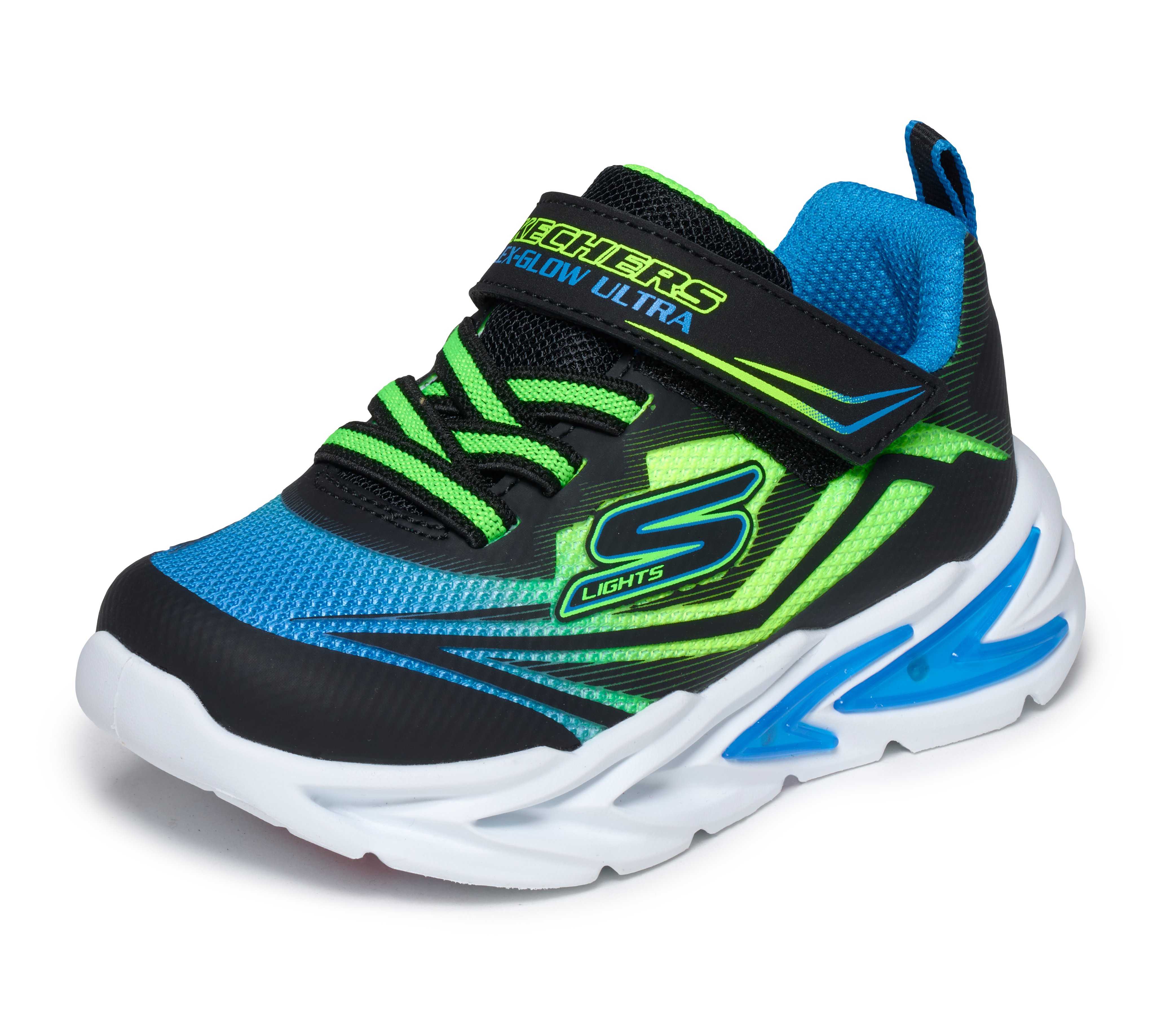 Skechers S-Lights Flex-Glow Ultra Black - Billede 3