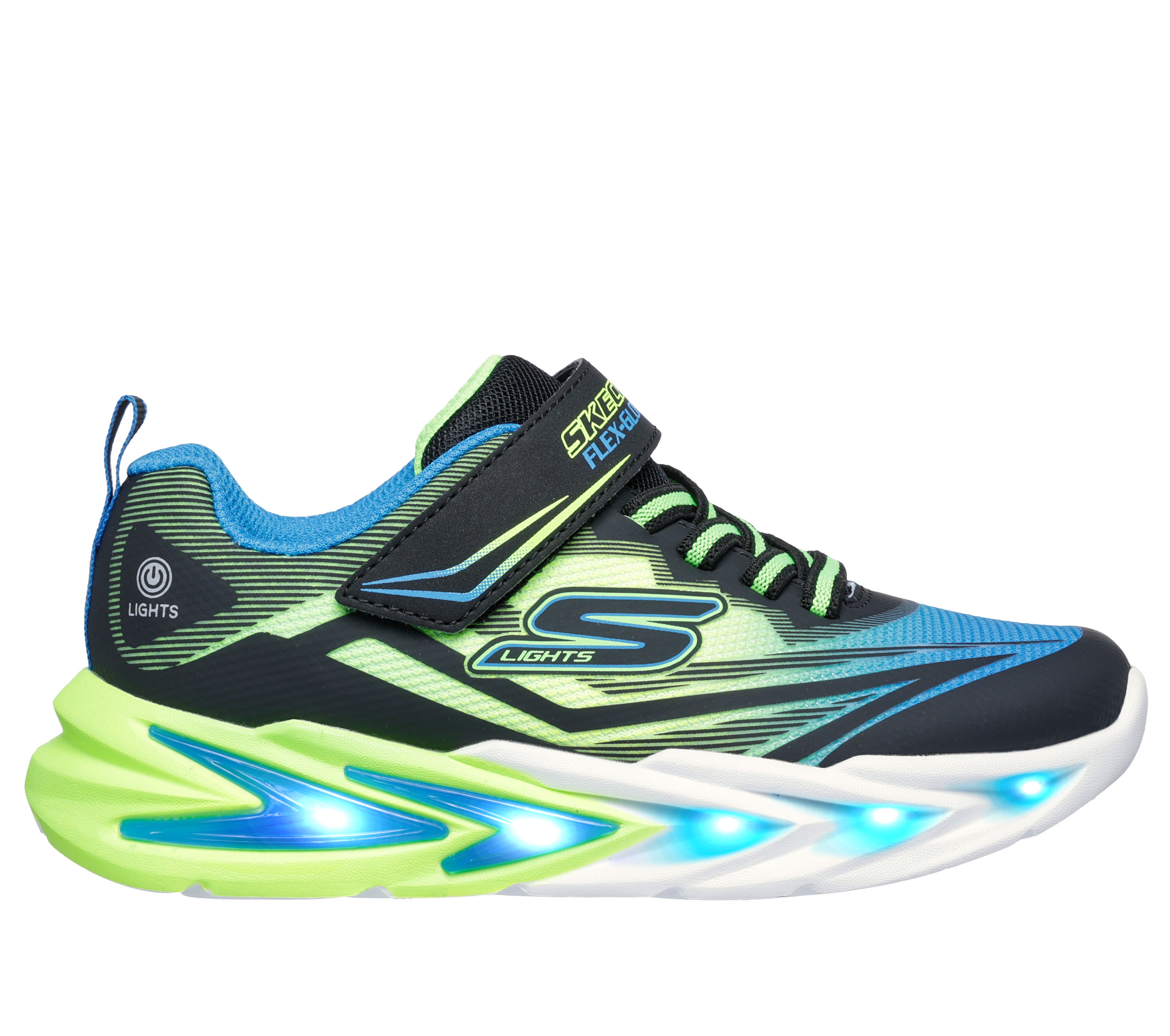 Skechers S-Lights Flex-Glow Ultra Black - Billede 4