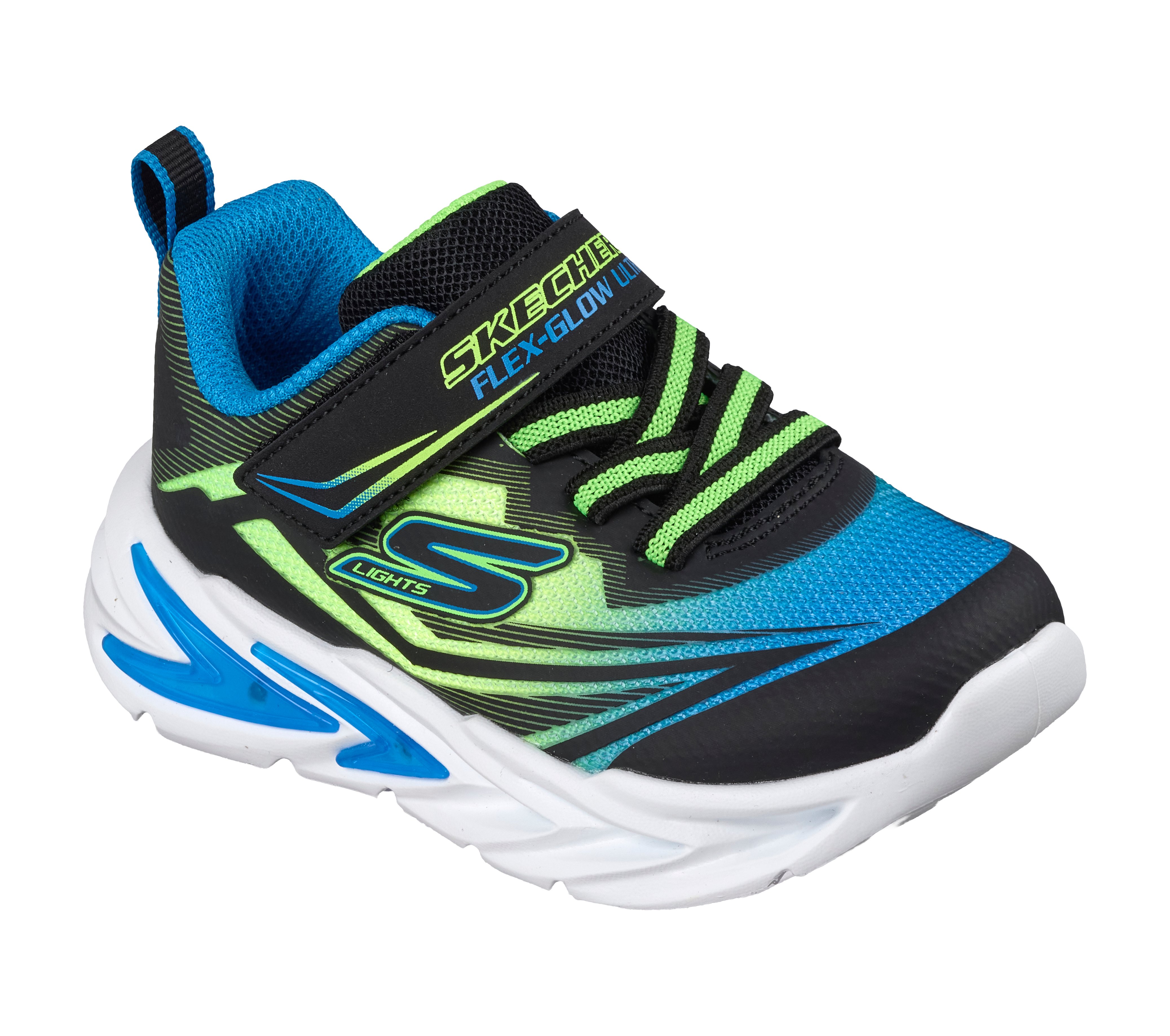 Skechers S-Lights Flex-Glow Ultra Black - Billede 6