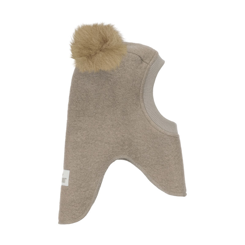HUTTEliHUT Elefanthue Uld 2-lags Balaclava Alpaca Pompoms Camel Melange - Billede 2