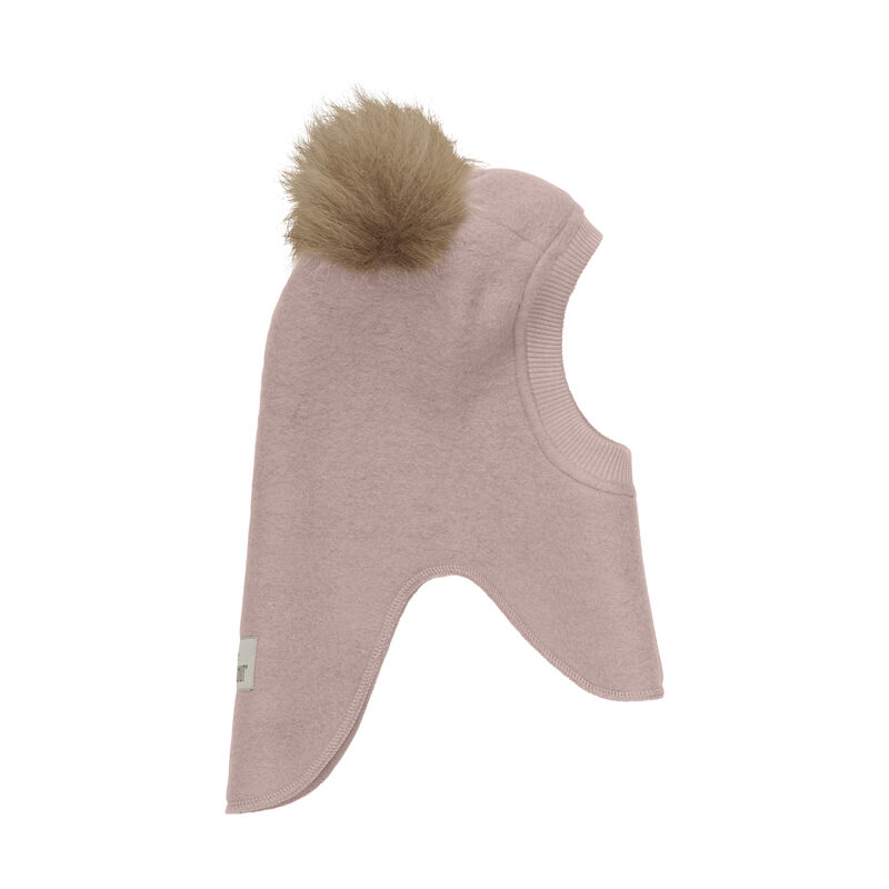 HUTTEliHUT Elefanthue Uld 2-lags Balaclava Alpaca Pompoms Fawn - Billede 2