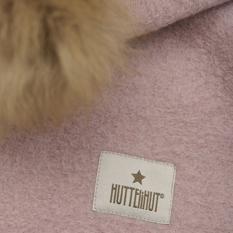 HUTTEliHUT Elefanthue Uld 2-lags Balaclava Alpaca Pompoms Fawn - Billede 3