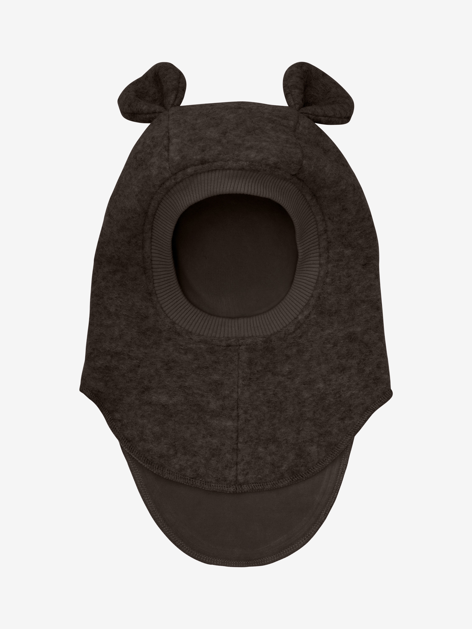 HUTTEliHUT Elefanthue Uld Balaclava Ears Dark Brown Melange