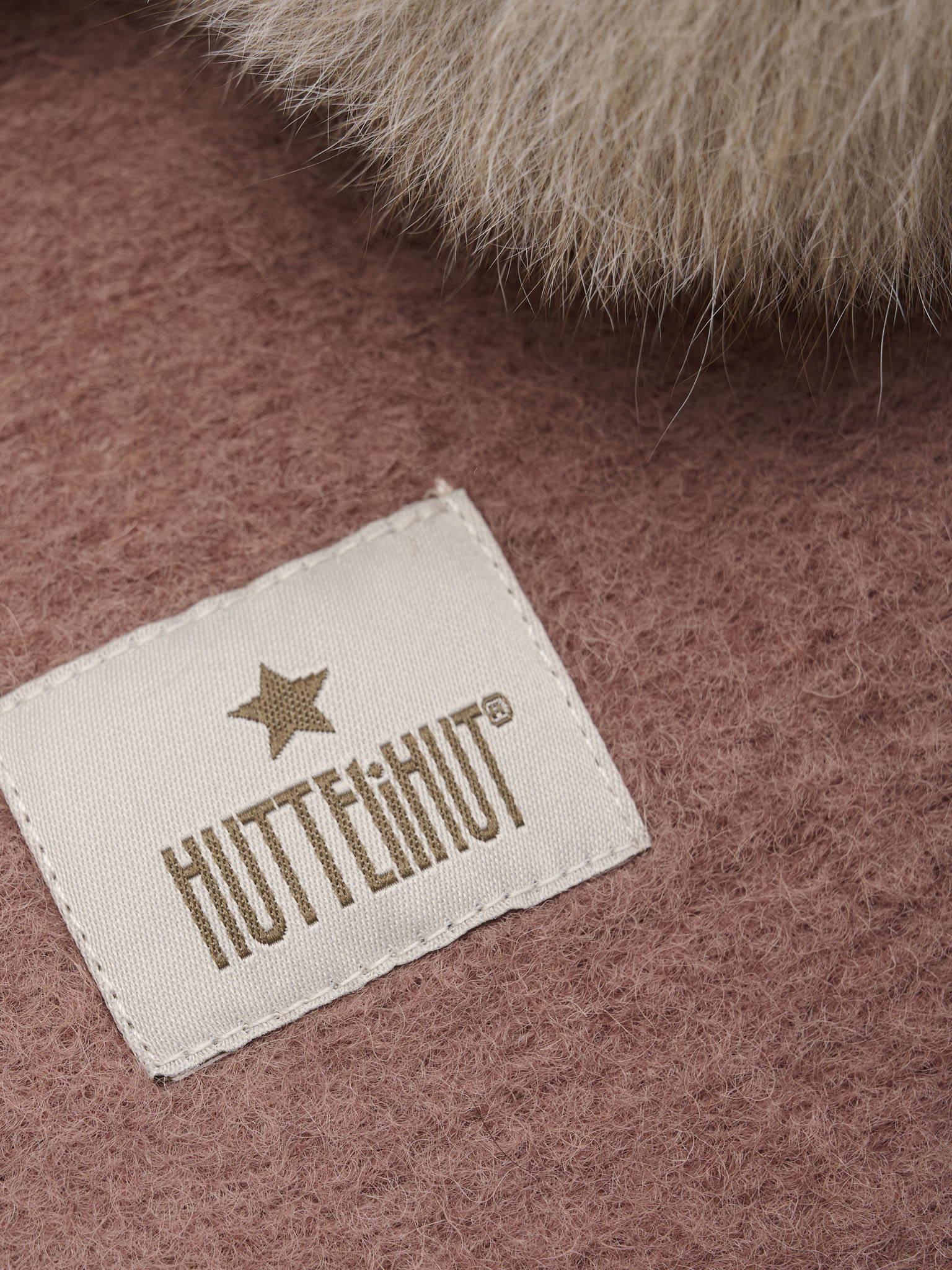 HUTTEliHUT Elefanthue Uld Balaclava Alpaca Pompoms Burlwood - Billede 3