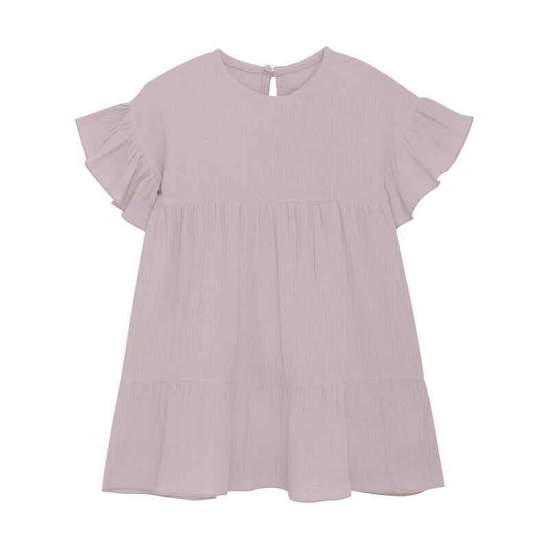 HUTTEliHUT Kjole SS Muslin Cloud Gray