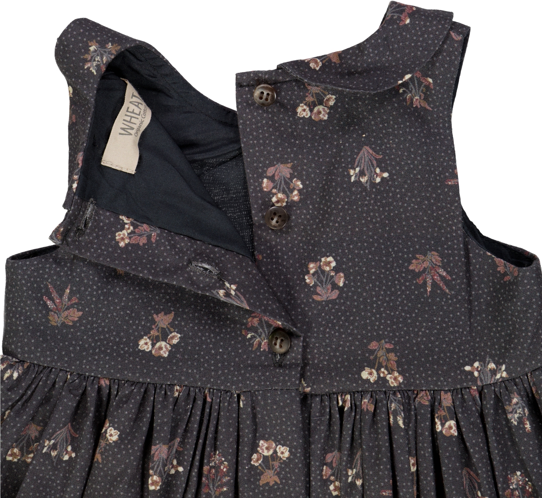 Wheat Kjole Baby Eila Black Flowers - Billede 2