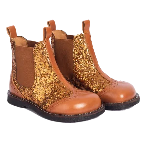 Angulus Chelsea Støvle Bronze Glitte