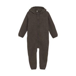HUTTEliHUT køredragt Uld Pram Suit Ears Fleece Brown Melange