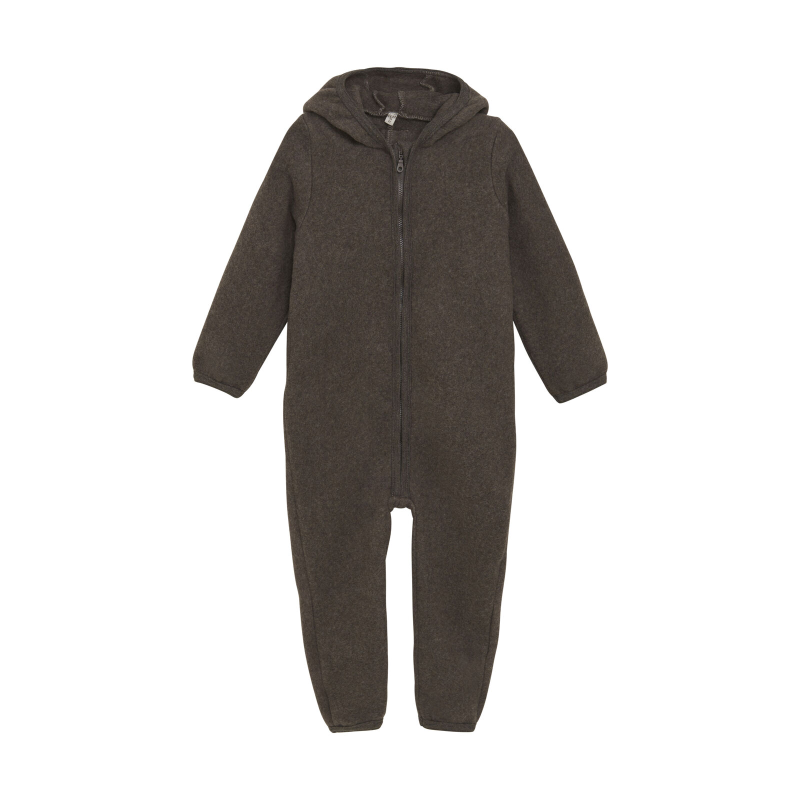 HUTTEliHUT køredragt Uld Pram Suit Ears Fleece Brown Melange