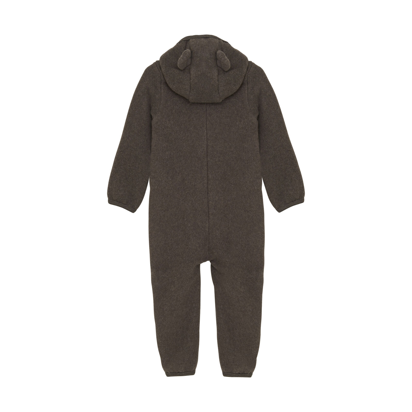 HUTTEliHUT køredragt Uld Pram Suit Ears Fleece Brown Melange - Billede 2
