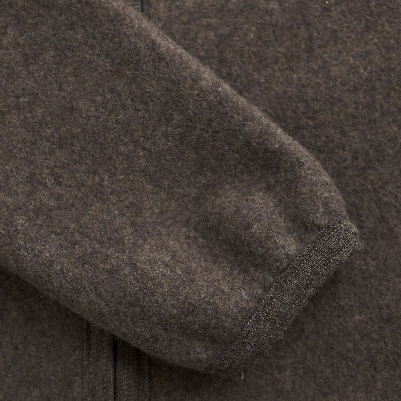 HUTTEliHUT køredragt Uld Pram Suit Ears Fleece Brown Melange - Billede 3