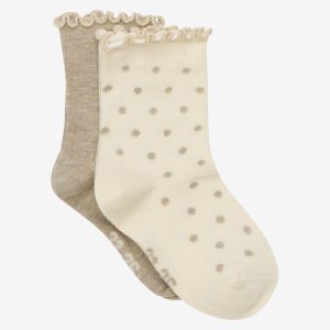 Minymo Strømper 2-pak Simply Taupe