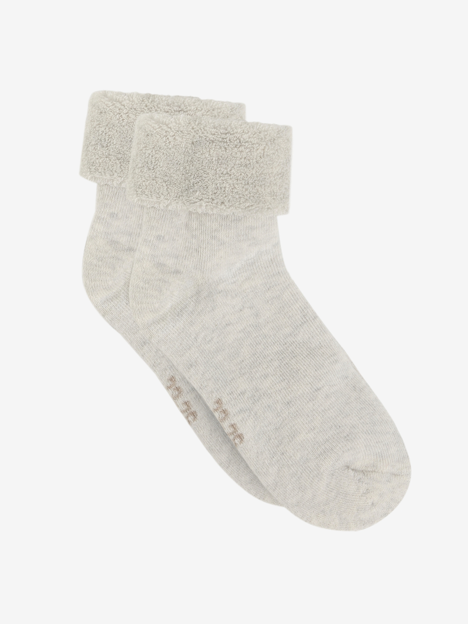Minymo Sokker 2-pak Cozy Velour Silver Birch Melange