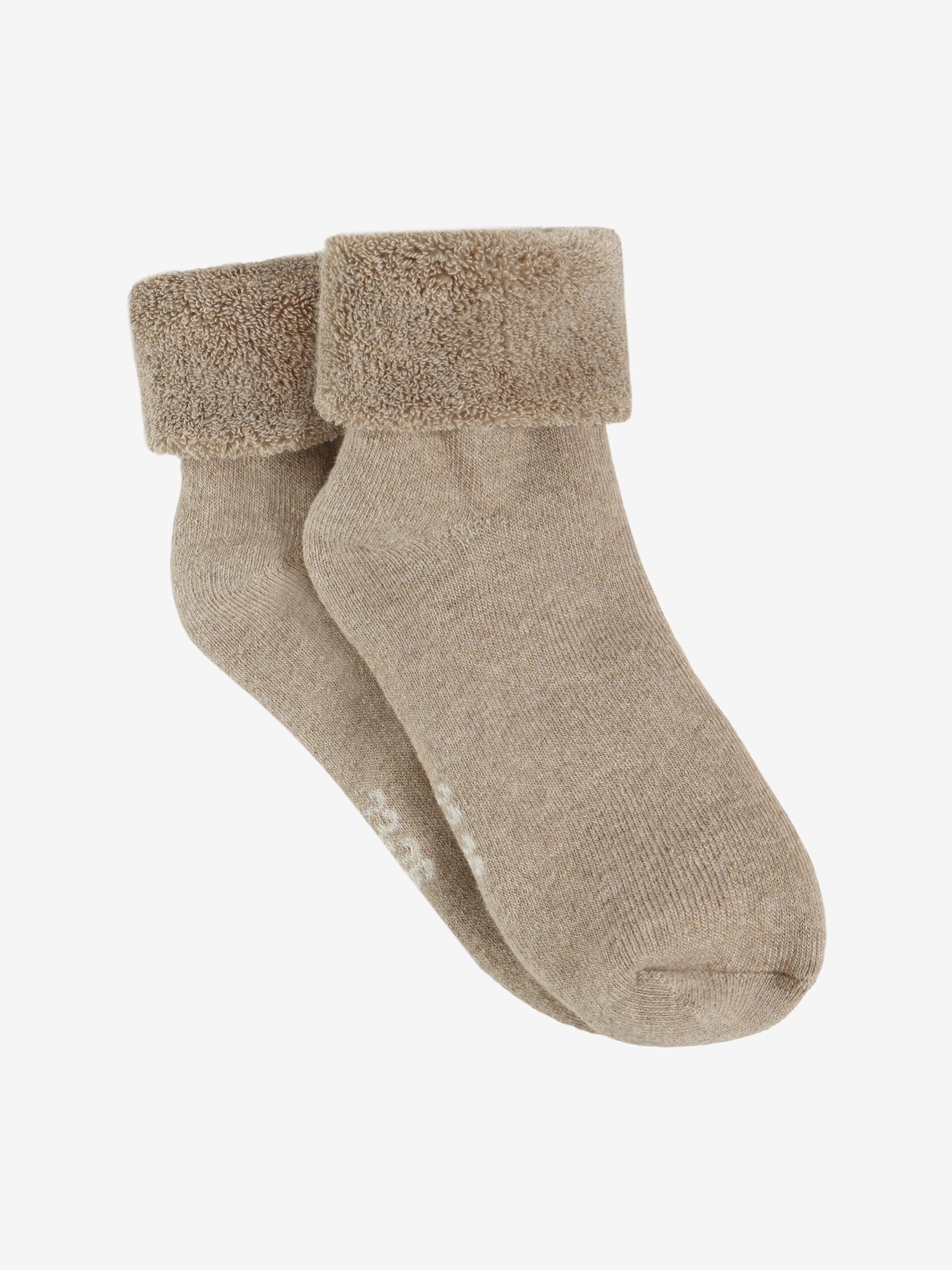 Minymo Sokker 2-pak Cozy Velour Silver Mink Melange