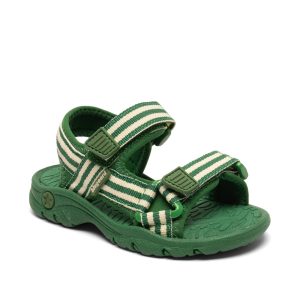 Bisgaard Sandal Trine Kjær X Addie Emerald Green Stripes