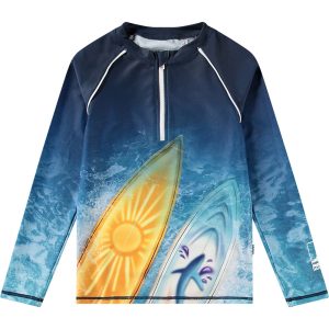 Molo UV Svømme T-shirt Noble Surf Art Blue Chill