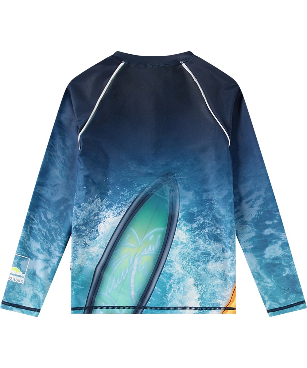 Molo UV Svømme T-shirt Noble Surf Art Blue Chill - Billede 3