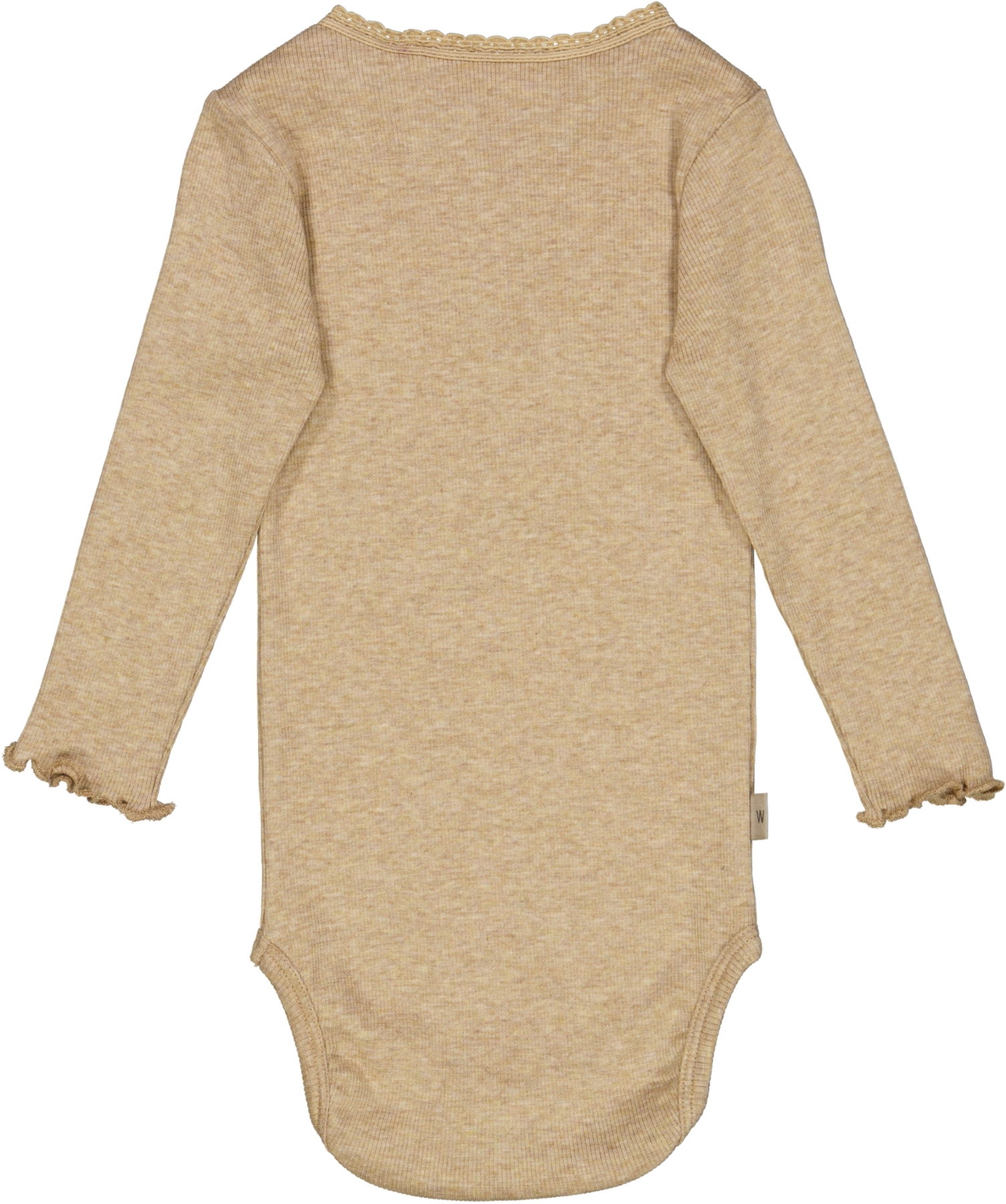 Wheat Body Rib Lace Dark Oat Melange - Billede 2
