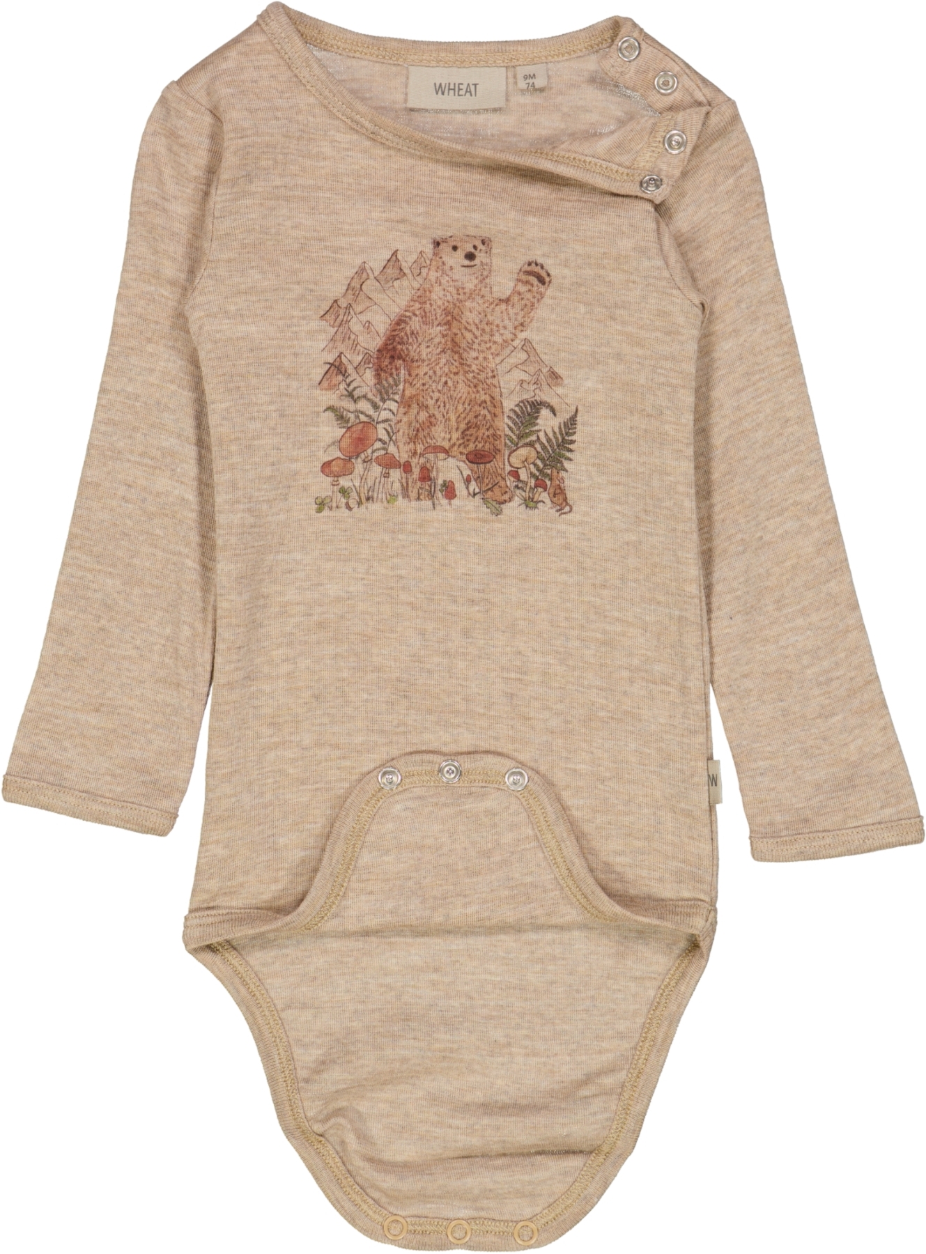 Wheat Body Uld Bear Watercolor khaki Melange - Billede 2