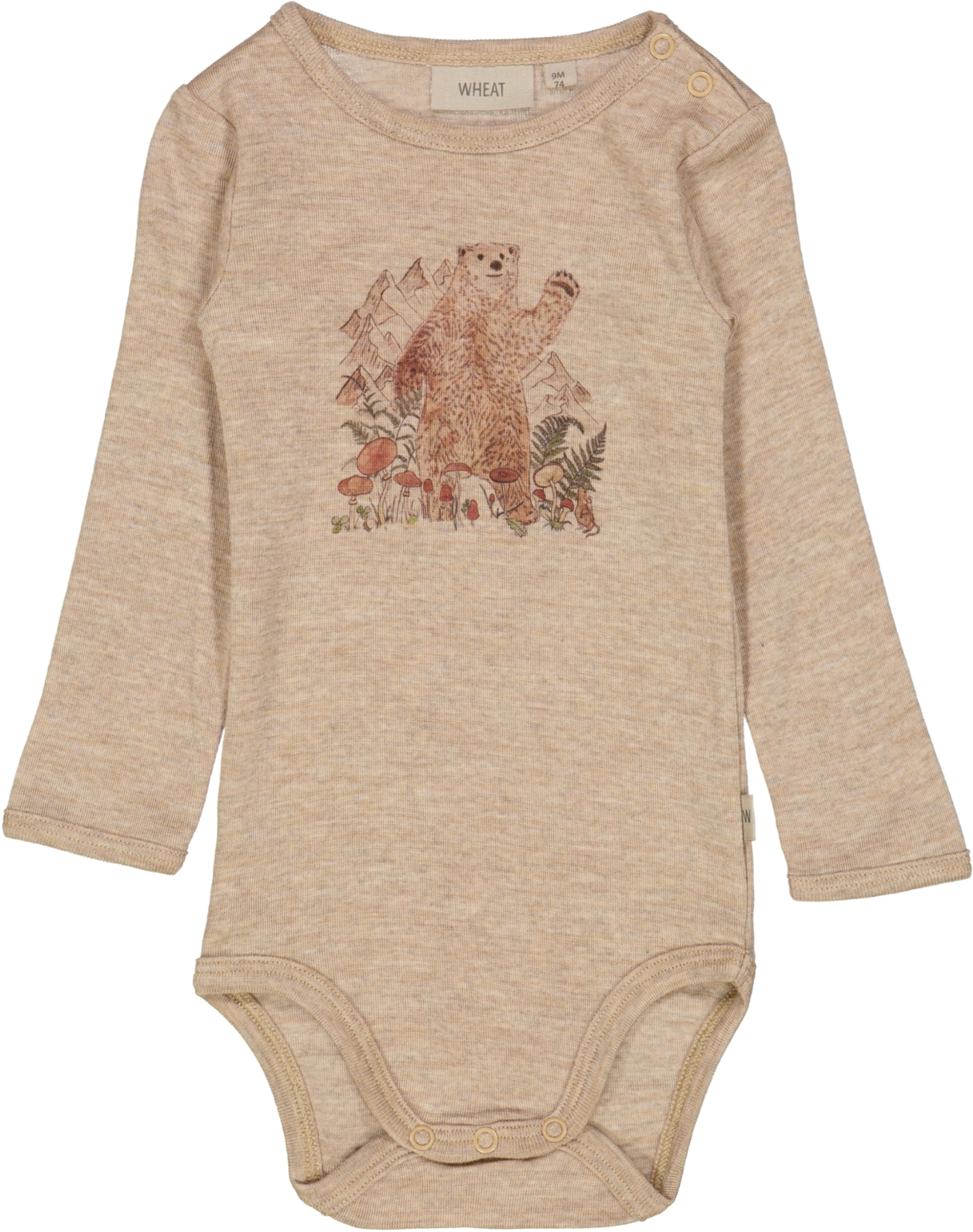 Wheat Body Uld Bear Watercolor khaki Melange