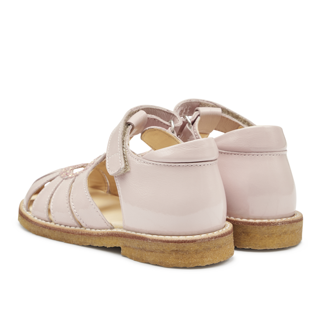 Angulus Sandal Hjertesandal med glitter Pale Rose - Billede 3