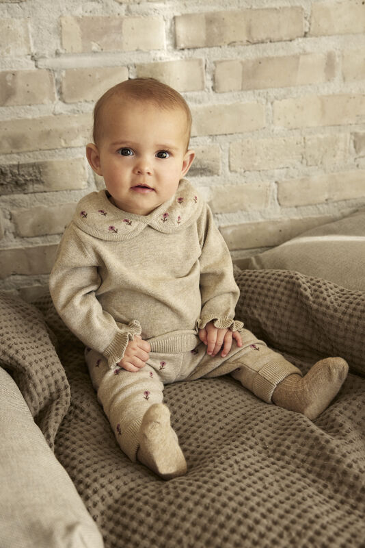 Minymo Bluse LS Strik Pullover Brown Melange - Billede 4