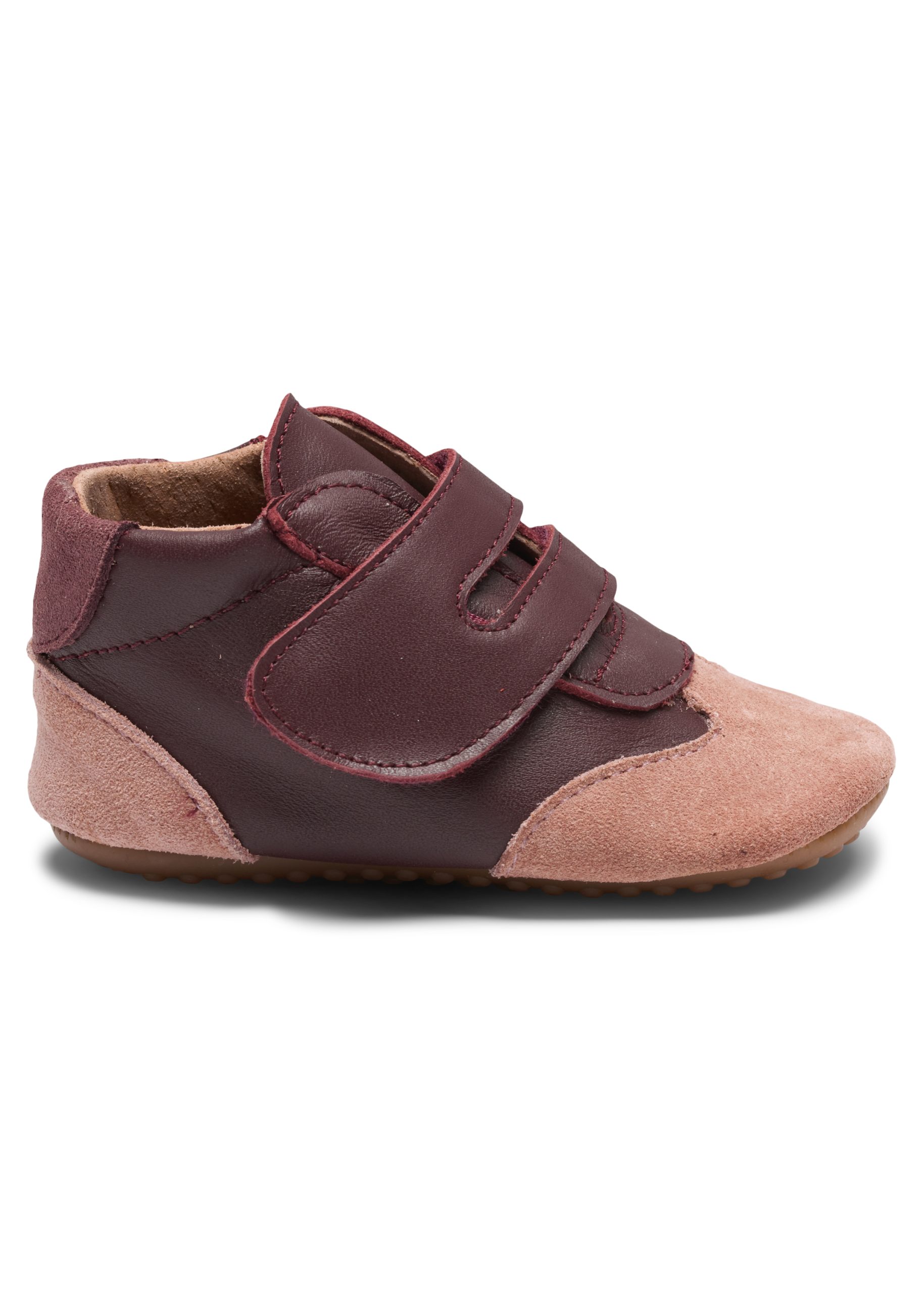 Pom Pom hjemmesko Sneaker Velcro Bordeaux/Rose