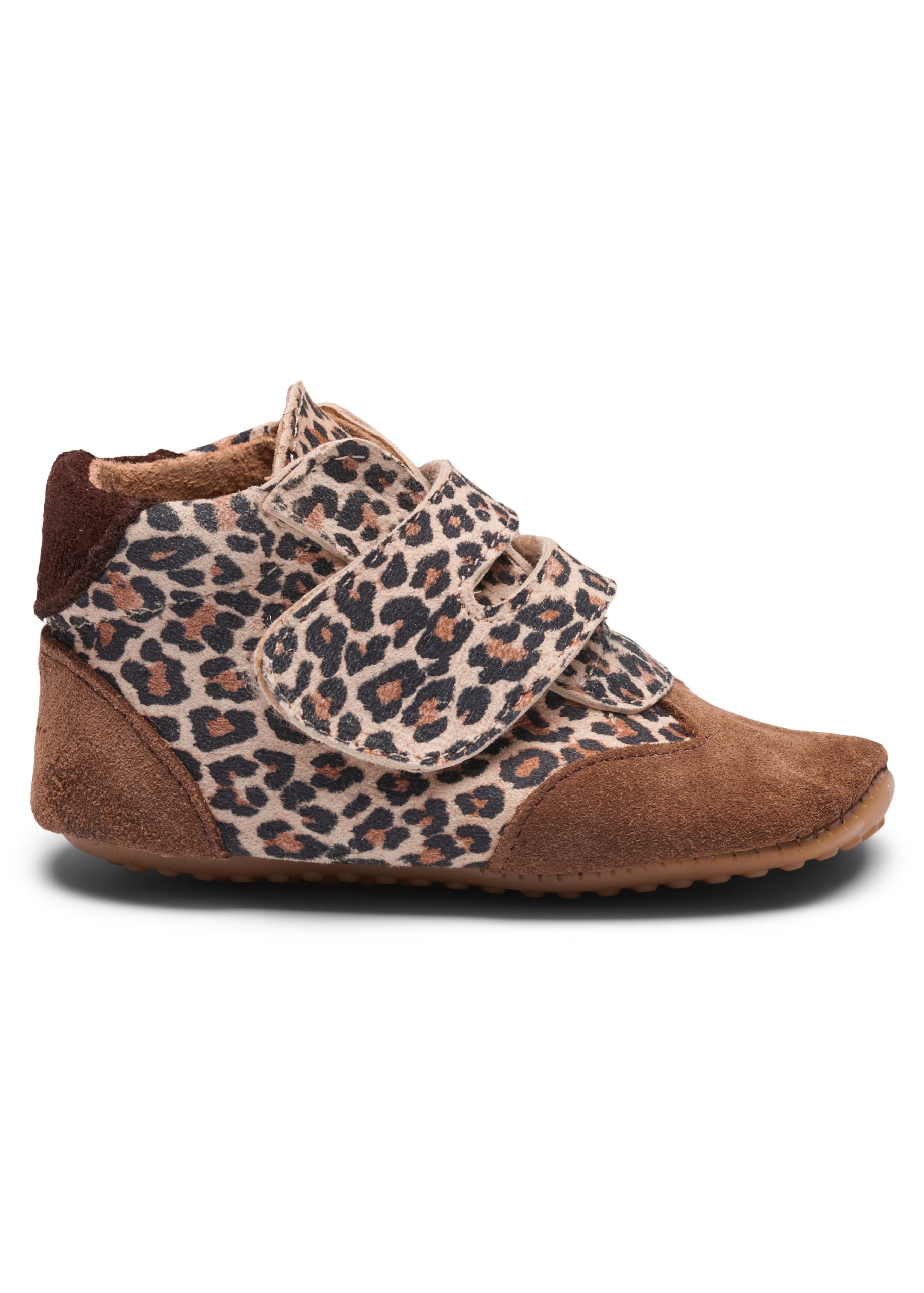 Pom Pom hjemmesko Sneaker Velcro Leo/Brown