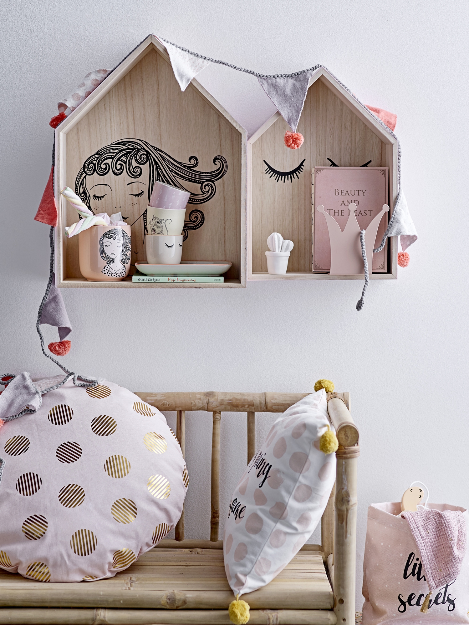 Bloomingville Opbevarings Kurv Rosa Little Secrets - Billede 2