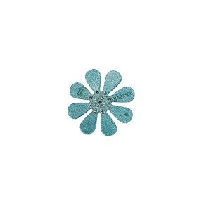 Bow's by Stær Hårspænde Flower Blue Glitter