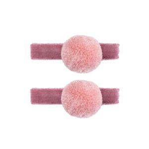 Bow's by Stær PomPom Clips 2-pak Velvet Antique Rose