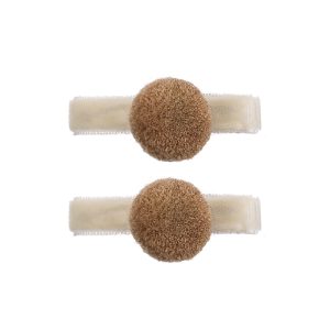Bow's by Stær PomPom Clips 2-pak Velvet Råhvid