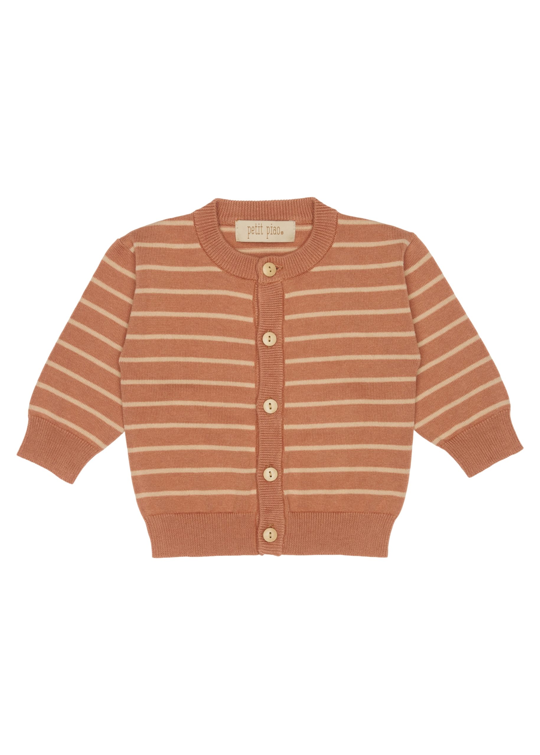 Petit Piao Cardigan Strik Dark Rose/Cream