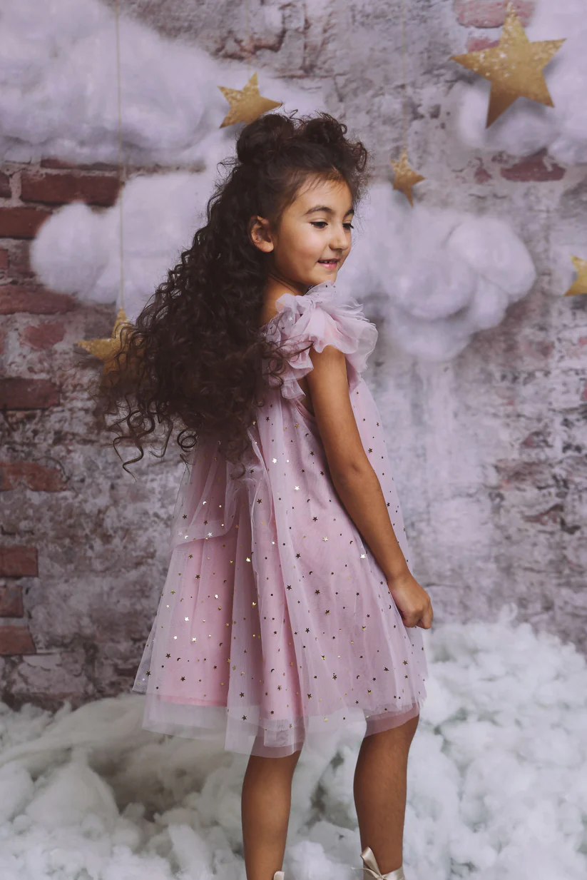 Dolly Kjole Stars & Moon Tulle Fairy Dusty Violet - Billede 3