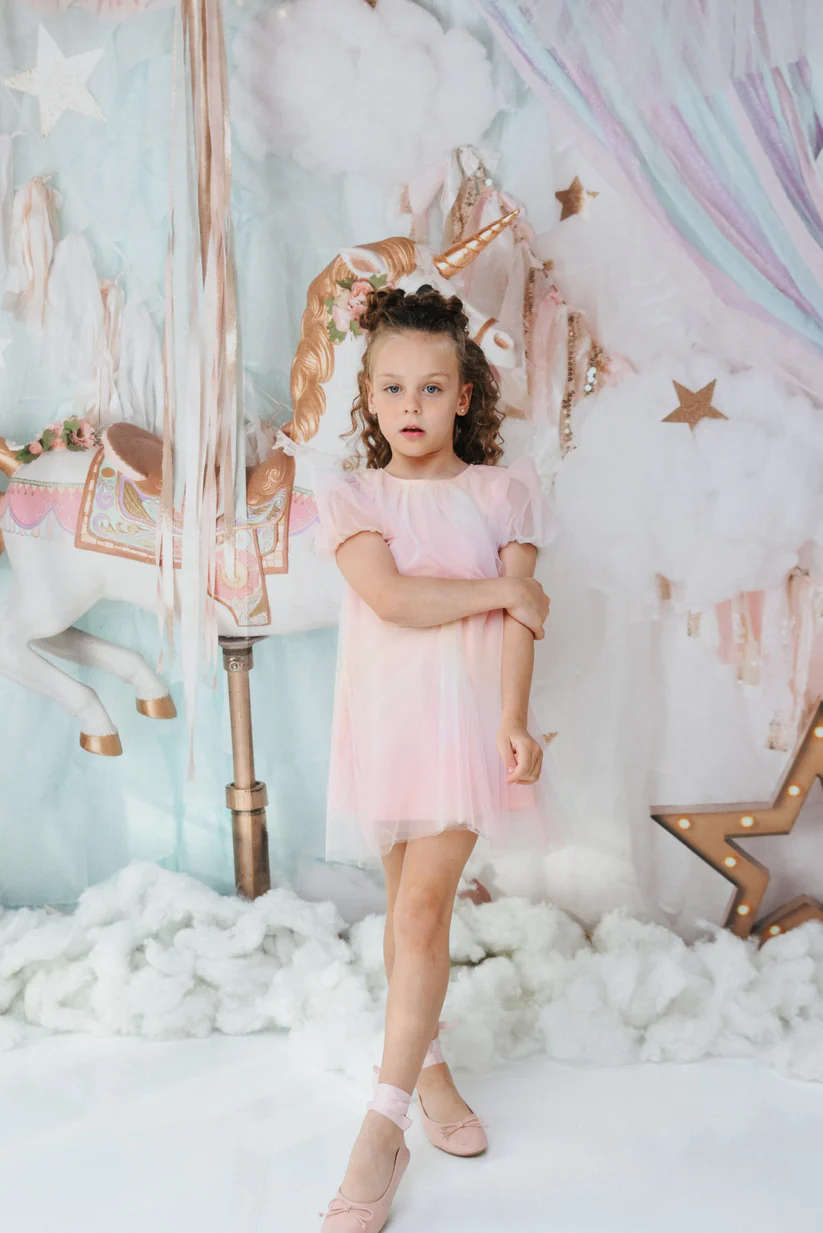 Dolly Kjole Unicorn Rainbow Pastels Puff Tulle Rainbow - Billede 8