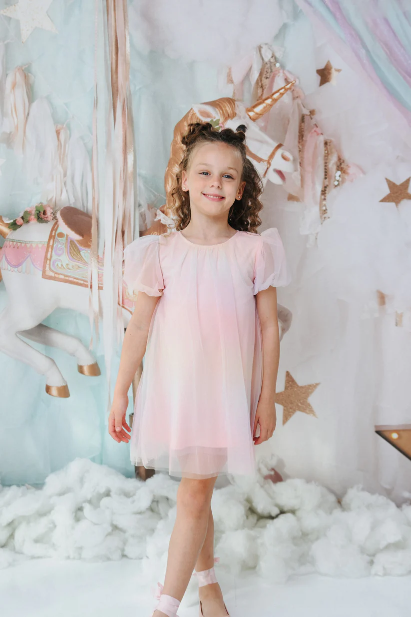 Dolly Kjole Unicorn Rainbow Pastels Puff Tulle Rainbow - Billede 6