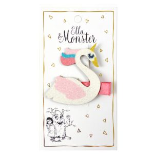 Ella & Monster Hårklips Glitter Swan