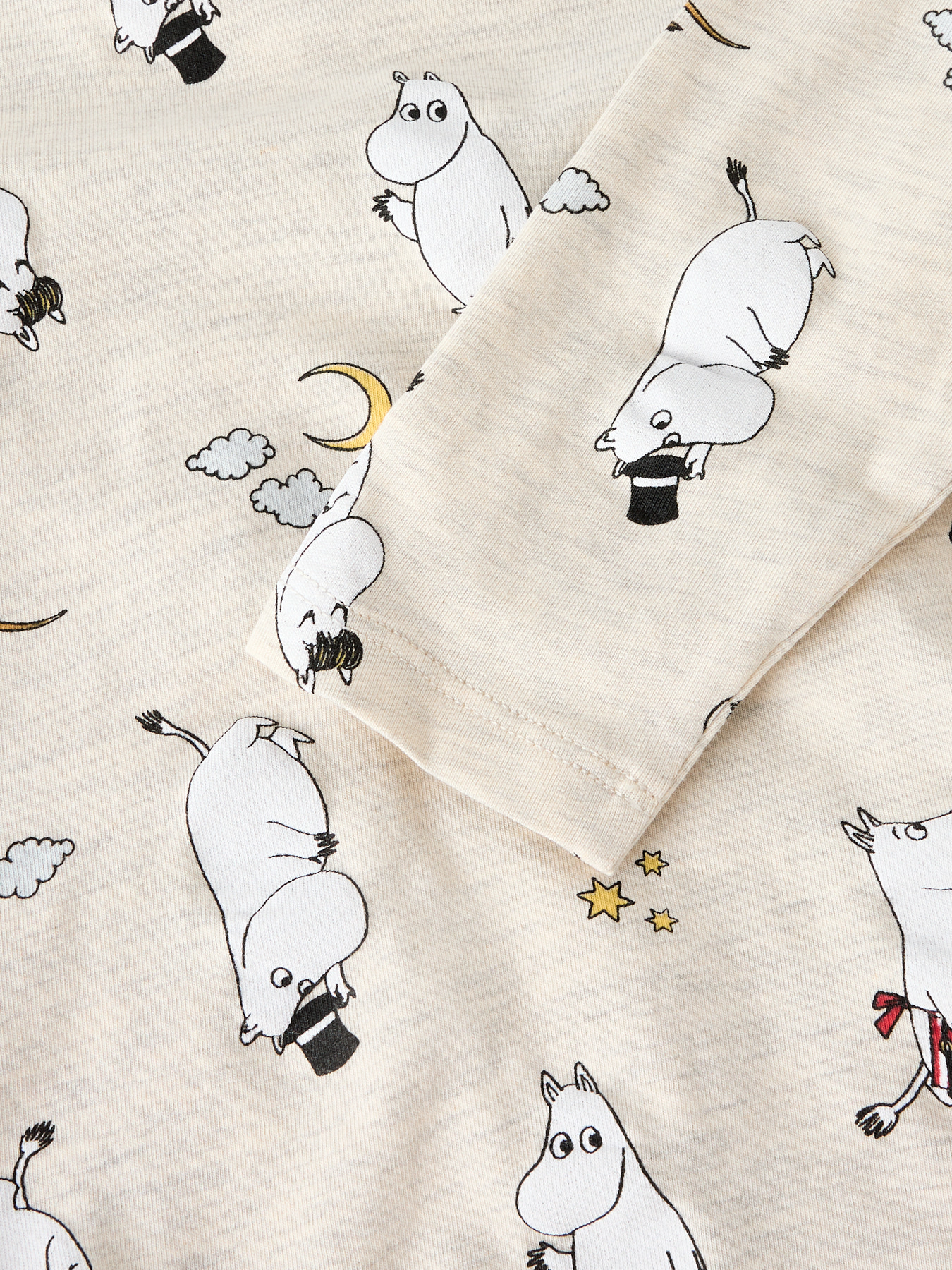 Name It Nattøj Mini LS Semol Moomin Trolde Peyote Melange - Billede 3