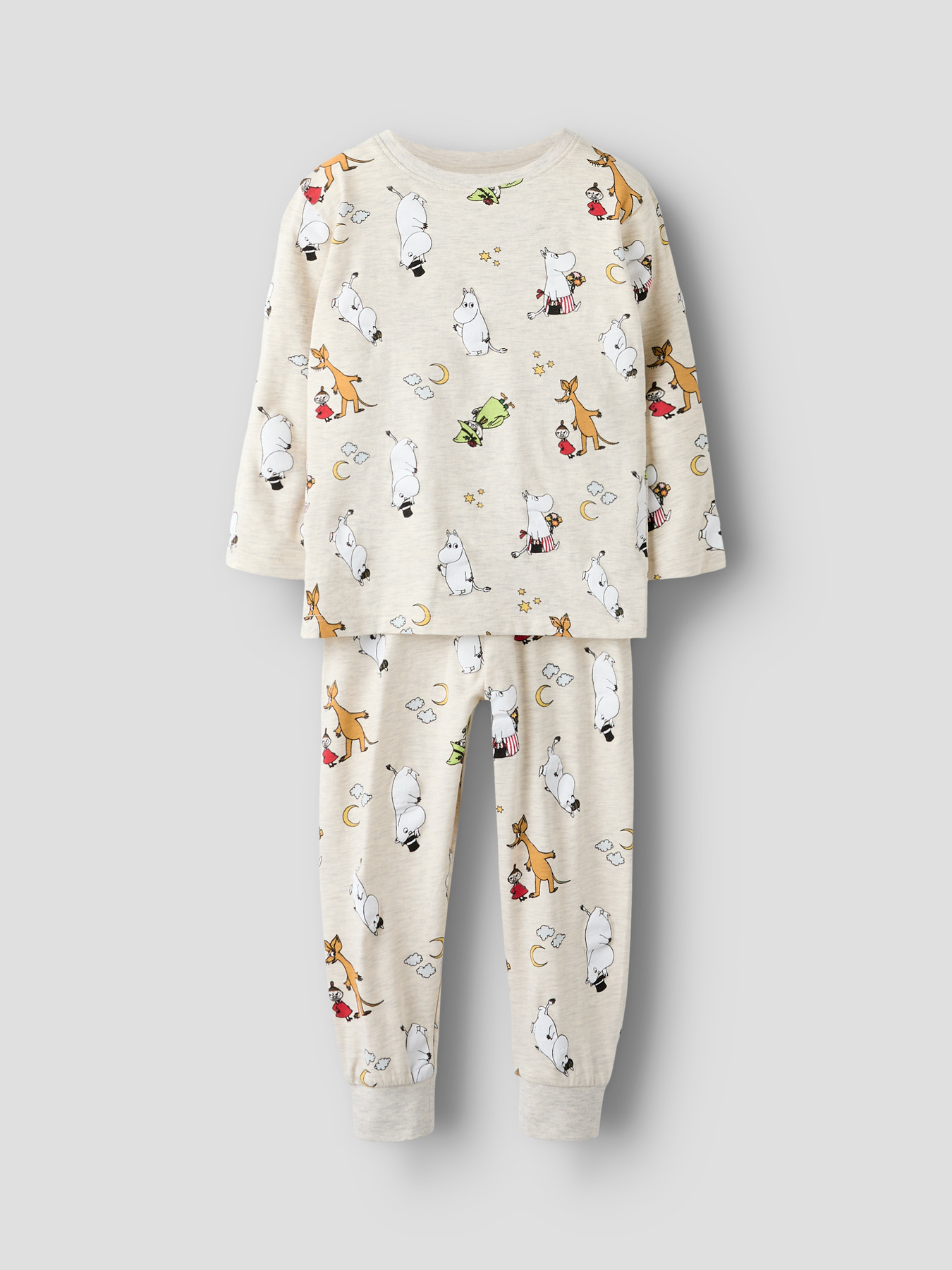 Name It Nattøj Mini LS Semol Moomin Trolde Peyote Melange - Billede 5