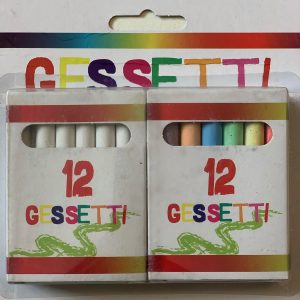 Gesetti Kridt 12 stk. farvede og 12 stk. hvide