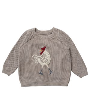 Hanevild Bluse LS Strik Grey Warm