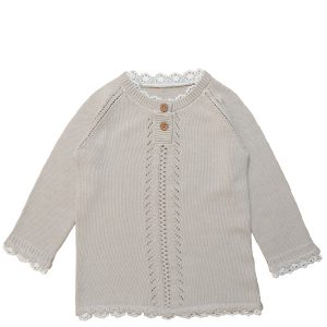 Hanevild Bluse LS Strik Viola Sand Creme Brulee