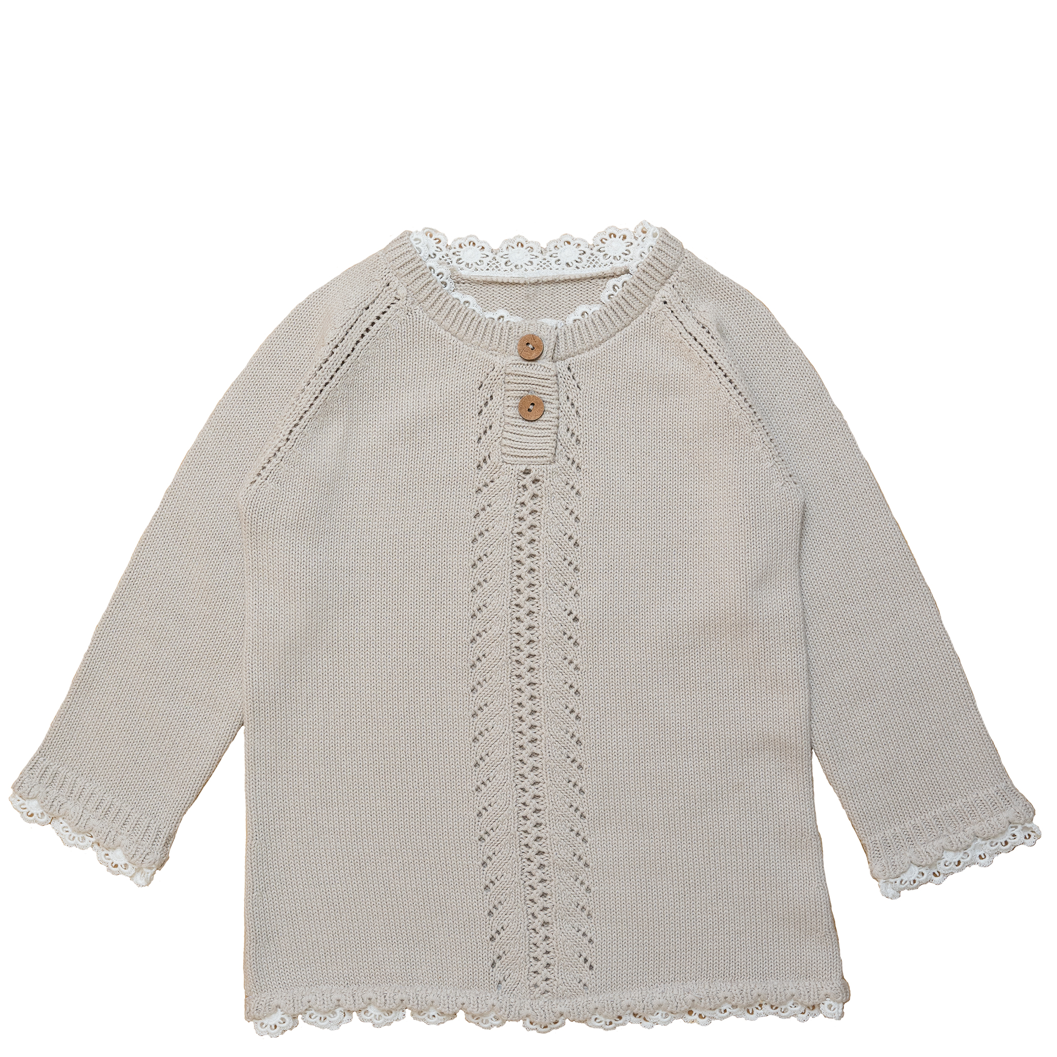 Hanevild Bluse LS Strik Viola Sand Creme Brulee
