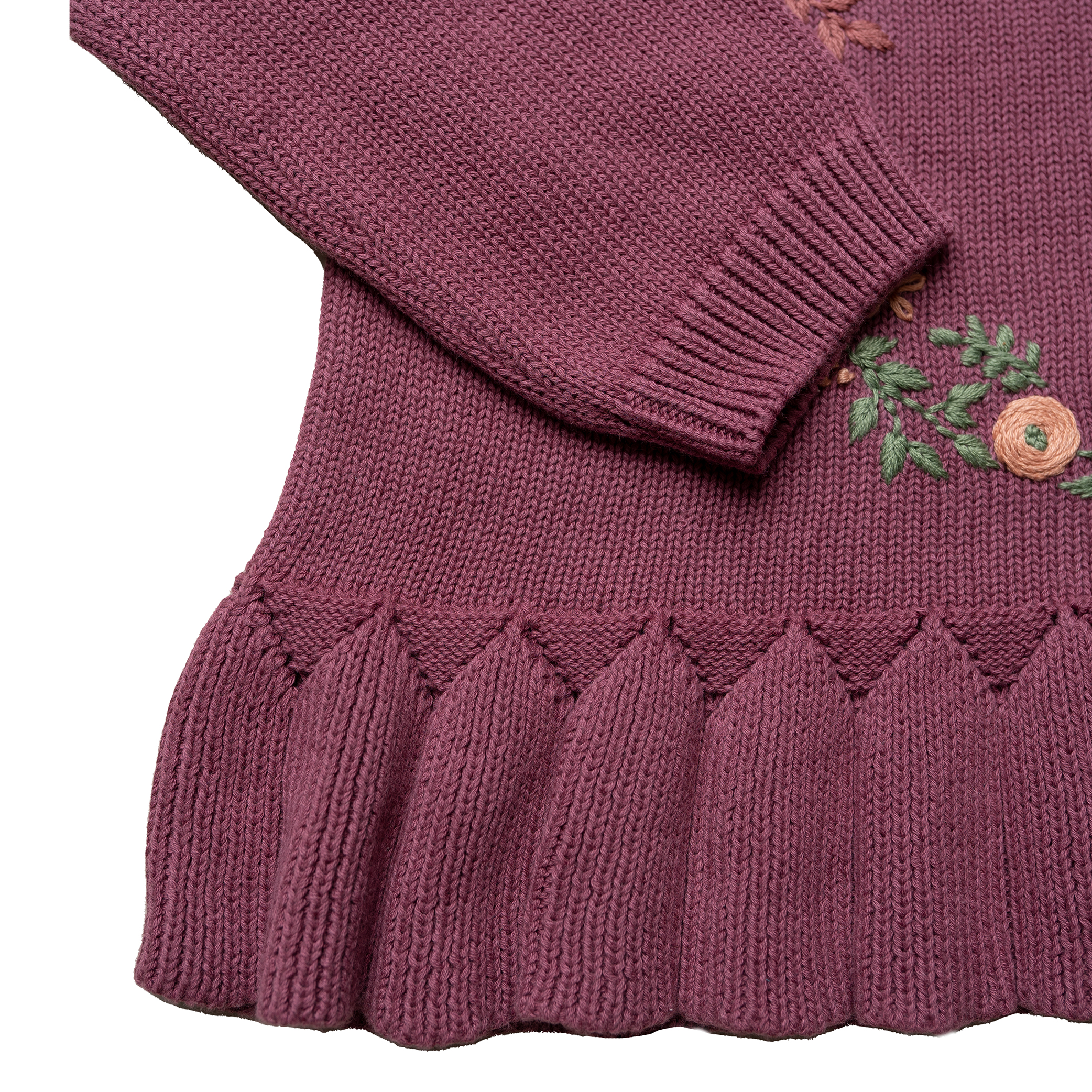 Hanevild Bluse LS Strik Agnes Chrushed Berry - Billede 4