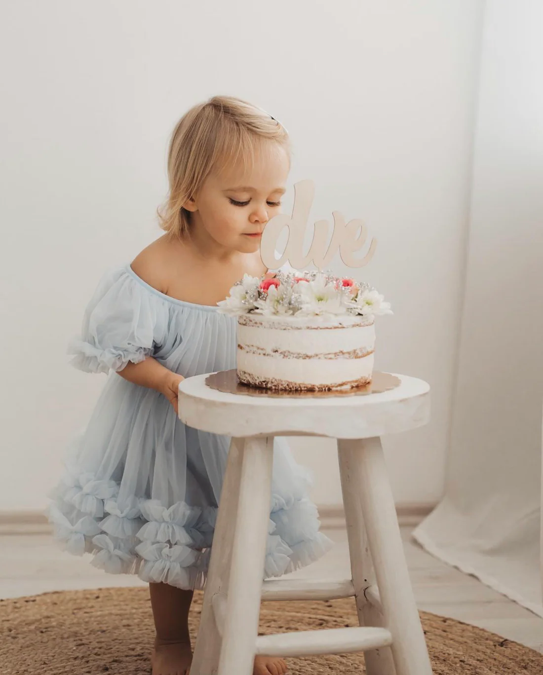 Dolly Kjole Frilly Light Blue - Billede 4