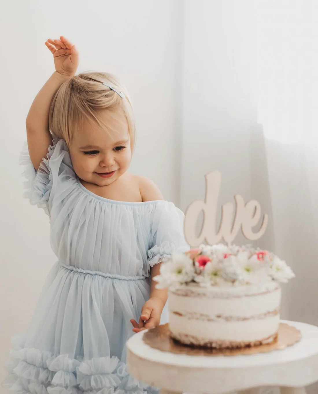 Dolly Kjole Frilly Light Blue - Billede 3