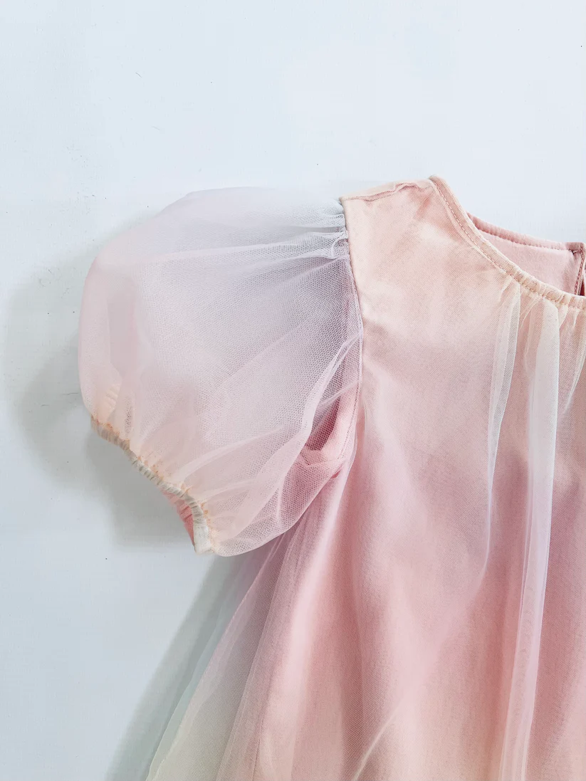 Dolly Kjole Unicorn Rainbow Pastels Puff Tulle Rainbow - Billede 4