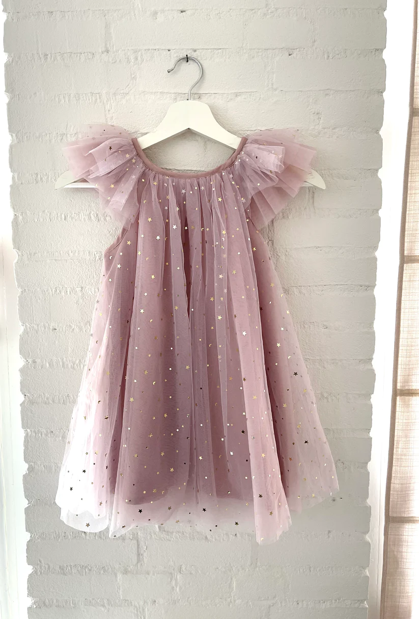 Dolly Kjole Stars & Moon Tulle Fairy Dusty Violet - Billede 4